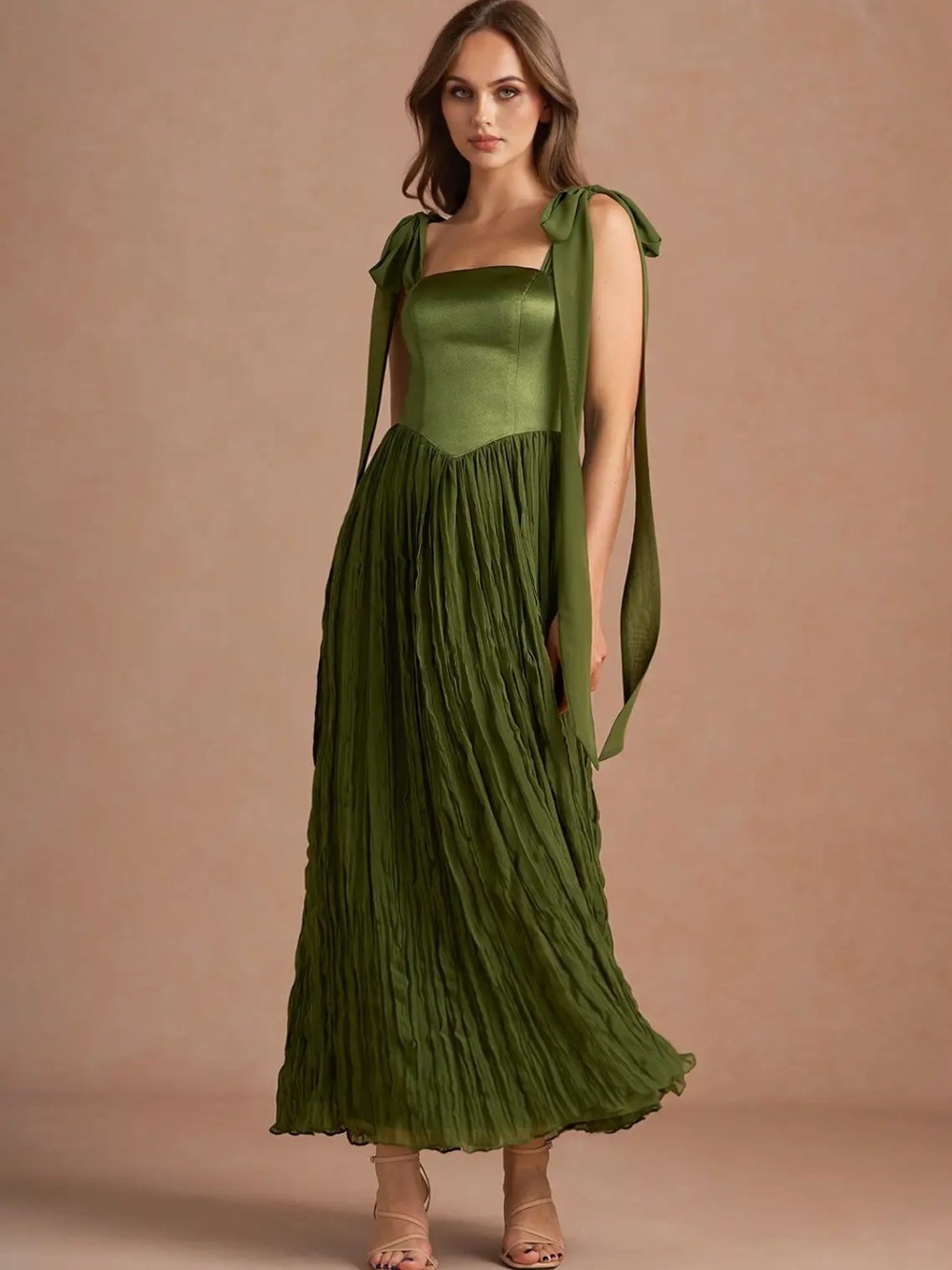 Azazie Atelier Sammie Fern Green Maxi Dress